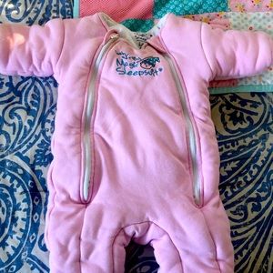 Merlin magic sleep suit 6-9 months. Size large l, pink and great condition